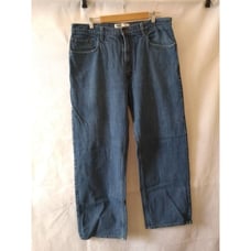 Levi's Blue Medium Wash Men's Loose Straight 100% Cotton Denim Jeans Size 38x32