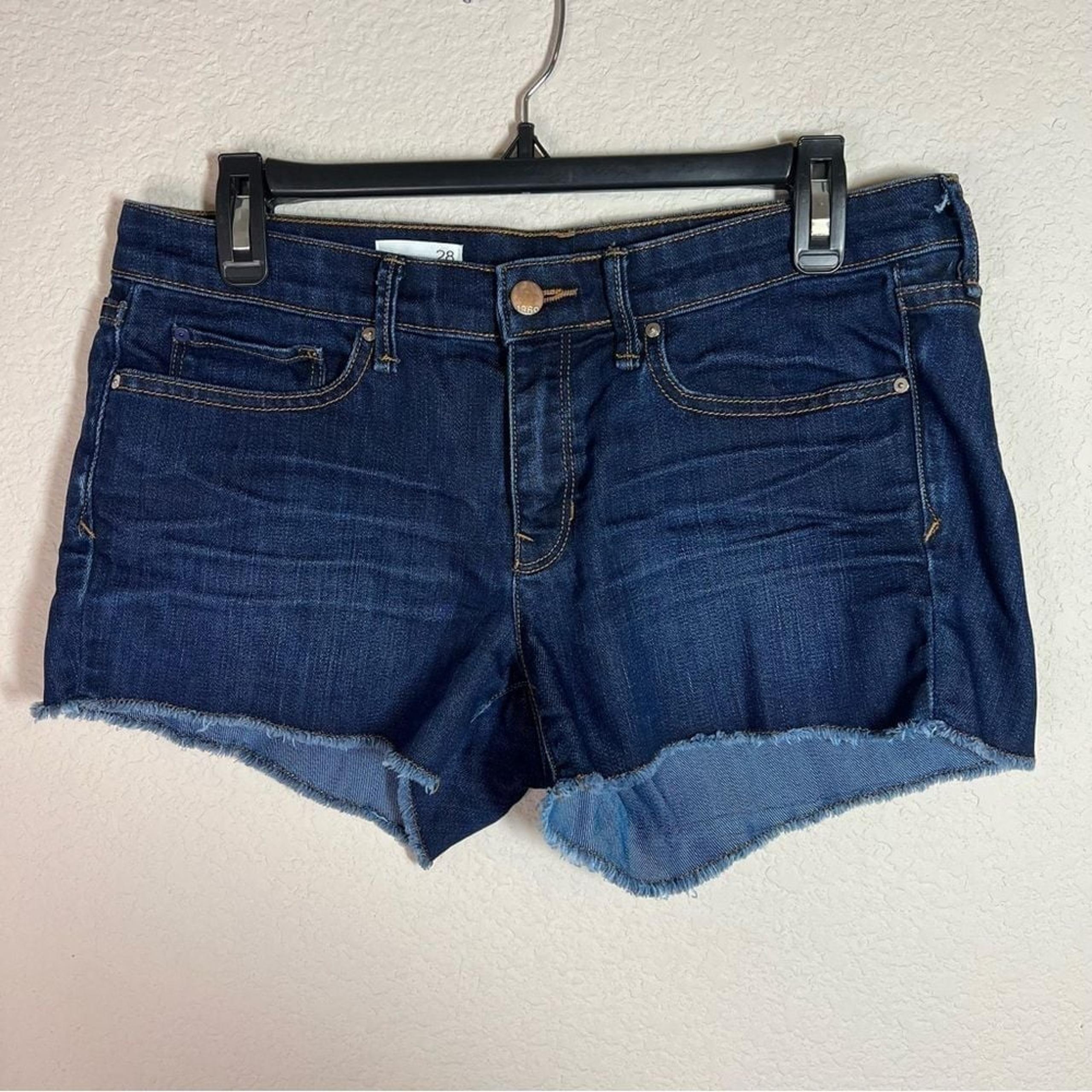 Gap 196 Blue Denim Low Rise Summer Cut Off Short Shorts Womens Size 28