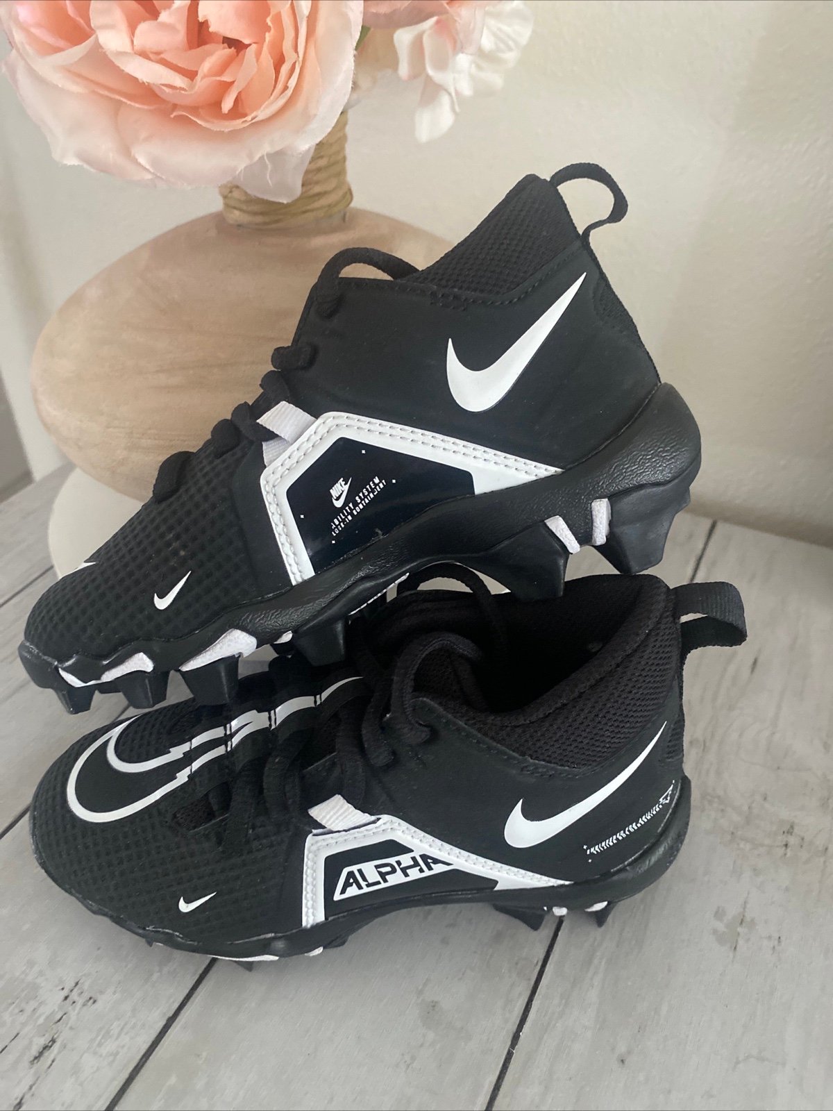 Nike Alpha Menace 3 Shark Football Cleats Black