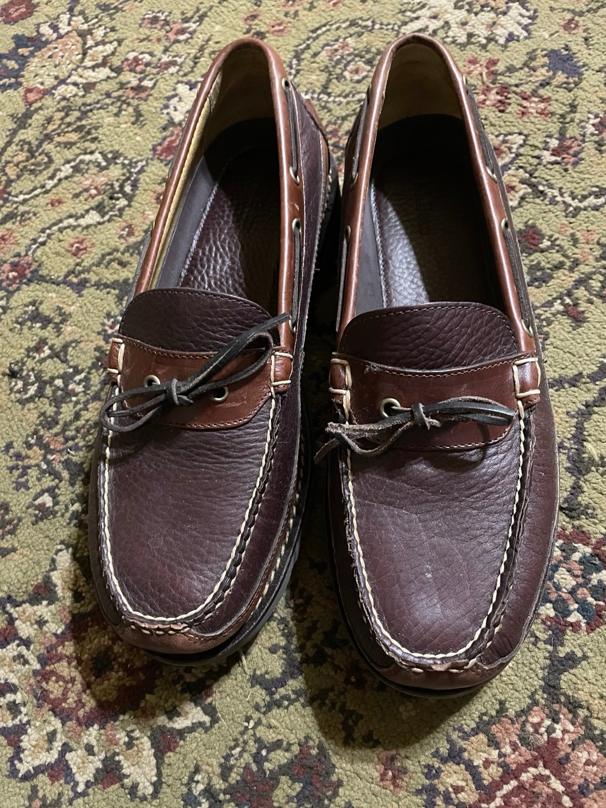 LL Bean Allagash Bison Leather Mens 12 D 273080