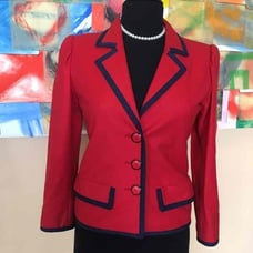 YSL Saint Laurent Blazer 1970s Rare Rural Russian Peasant Festive Mod-Pop Look
