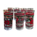 Lot of 7 Coca-Cola & Whataburger Christmas Stained Glass Beverage Glasses