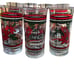 Lot of 7 Coca-Cola & Whataburger Christmas Stained Glass Beverage Glasses