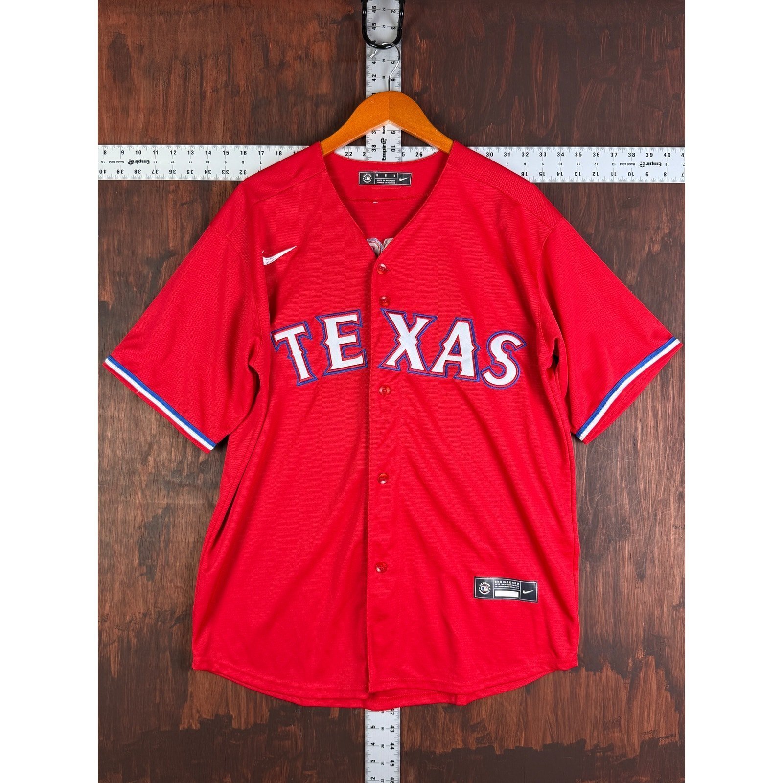 Nike Engineered Texas Rangers MLB Genuine Merchandise Baseball Jersey Men Medium