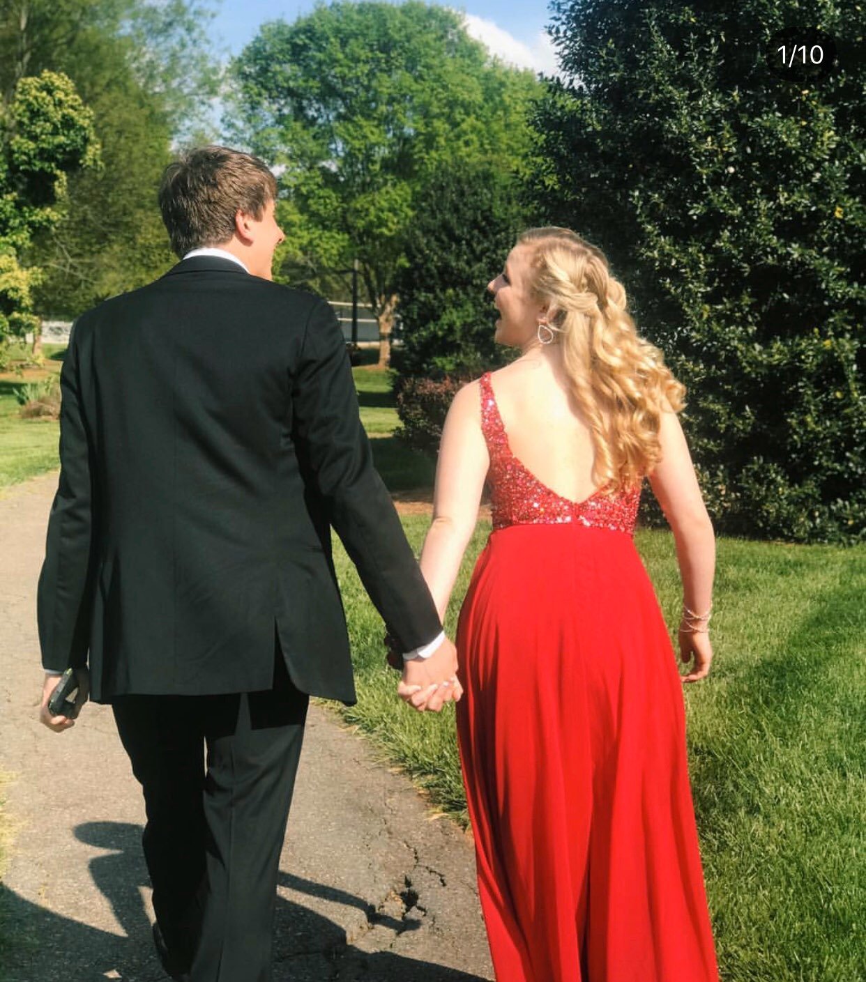 red prom dress