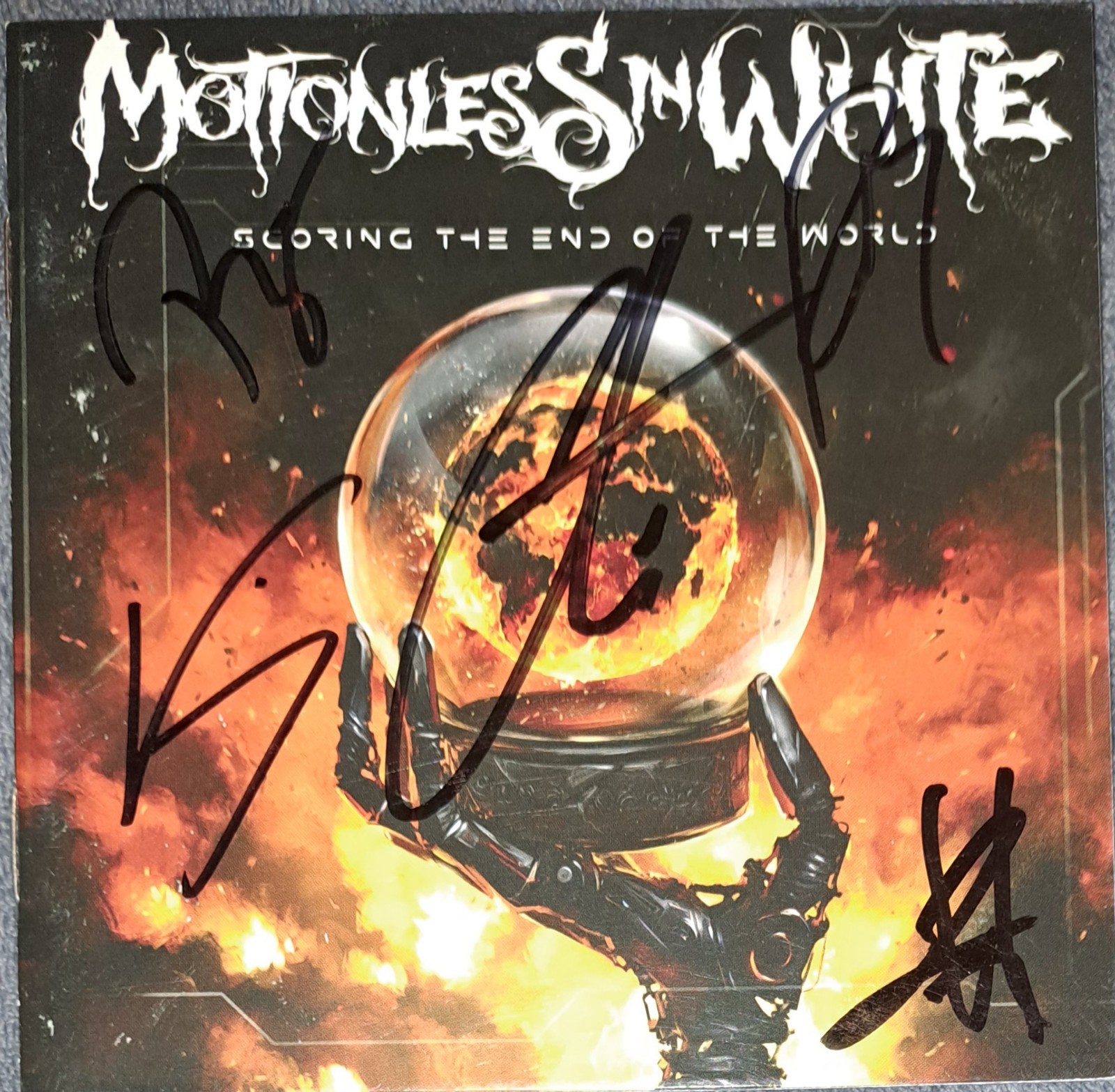 Motionless in White Full Band Autographed cd