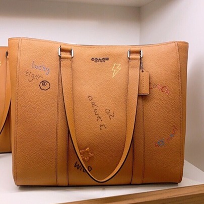 coach men's Hudson Double Handle Tote With Diary Embroidery