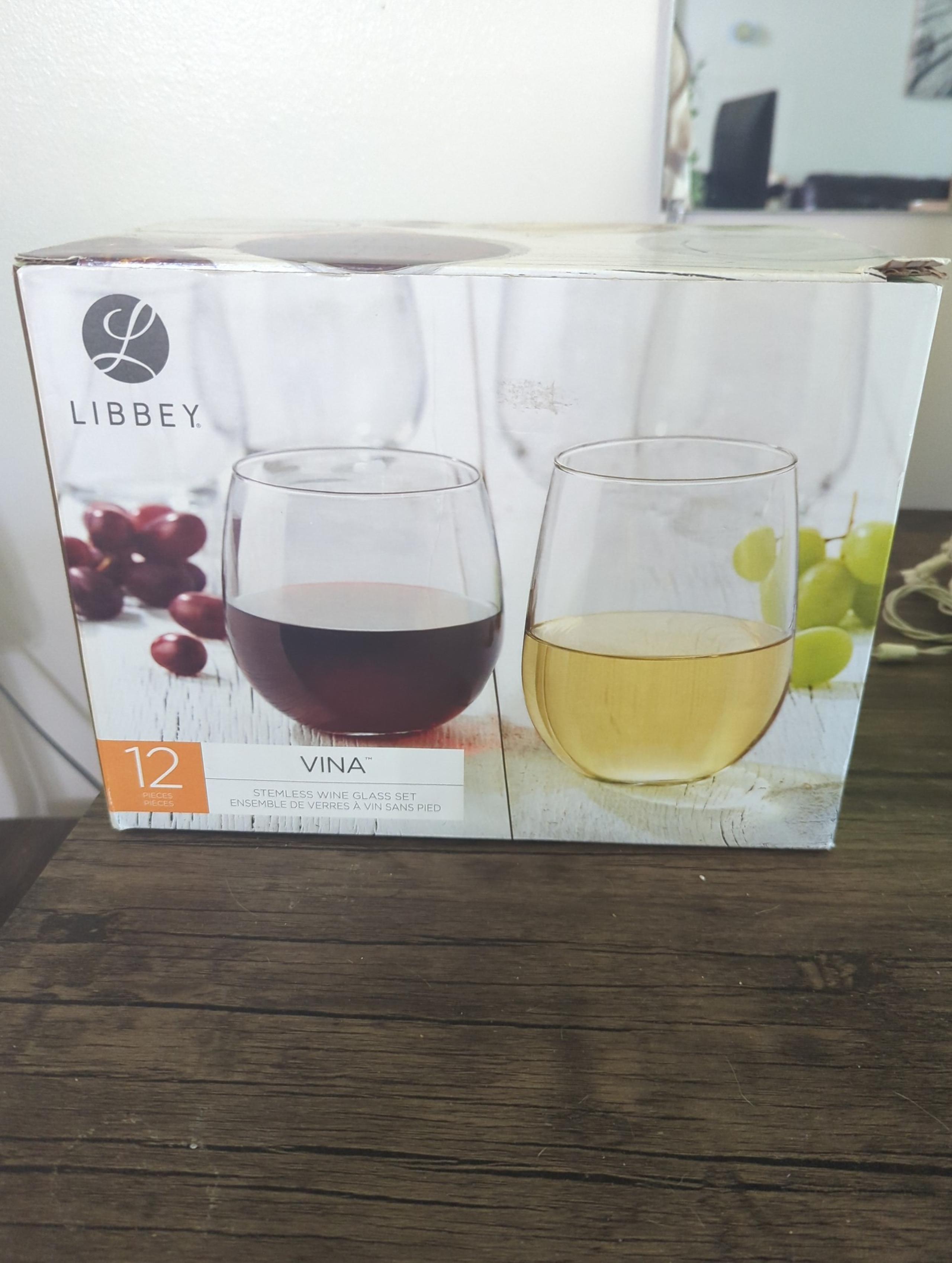 Libbey stemless wine glasses