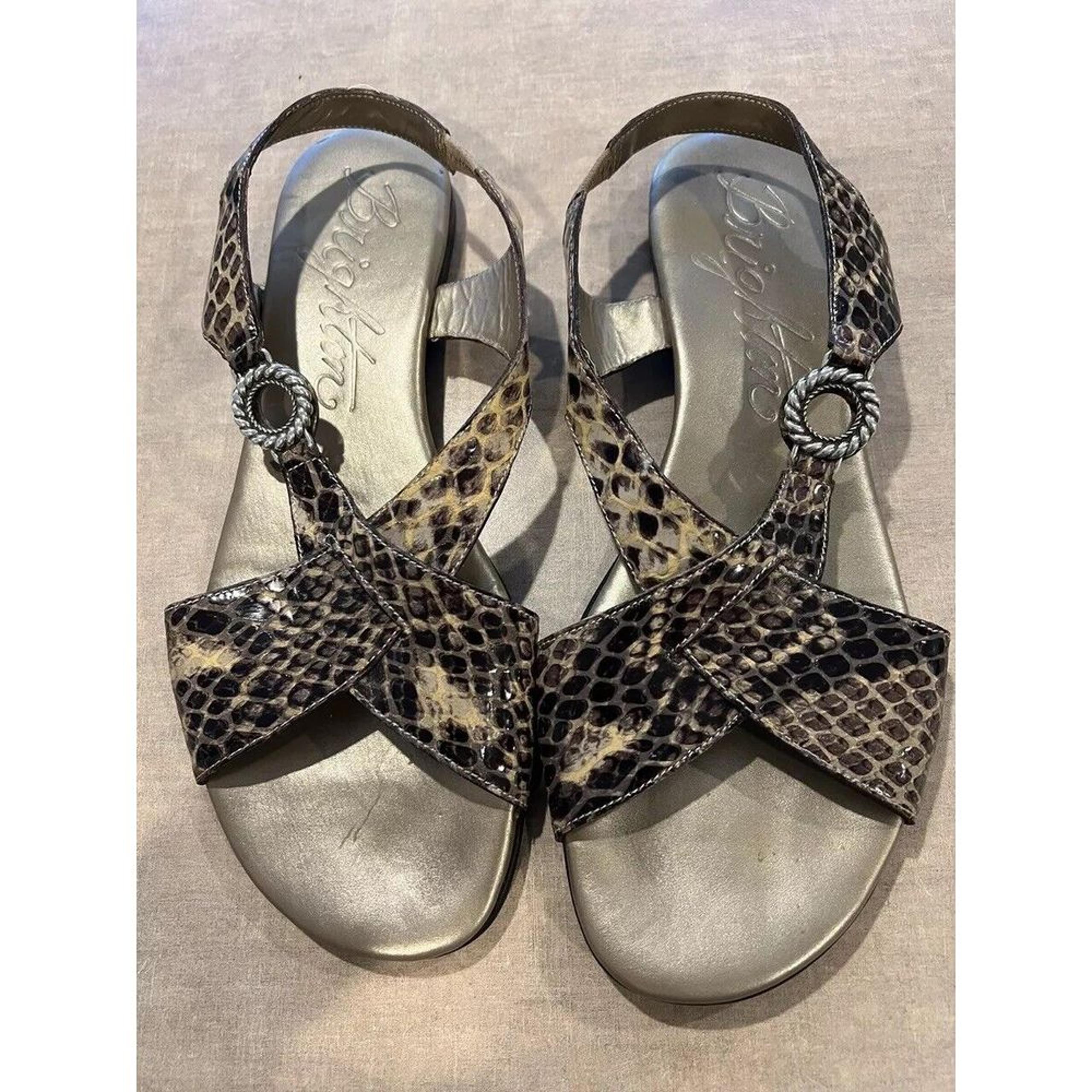 Brighton Coast Slingback Flat Size 10 Snakeskin