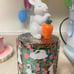 Easter candle holder, candle topper, sweet kiwi starfruit candle