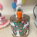 Easter candle holder, candle topper, sweet kiwi starfruit candle