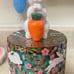 Easter candle holder, candle topper, sweet kiwi starfruit candle
