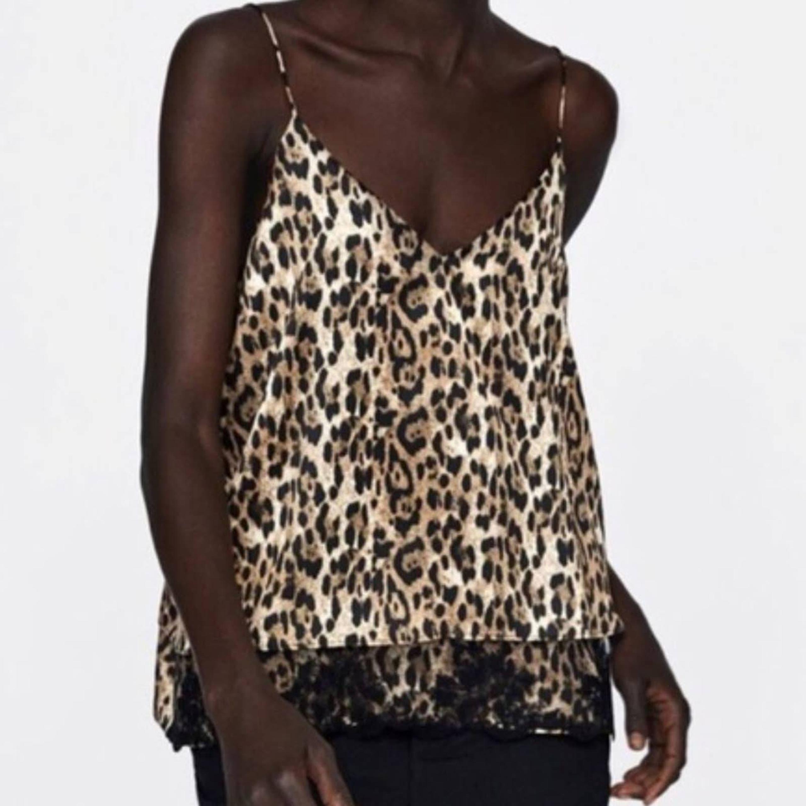 Zara Leopard Print Camisole with Lace S