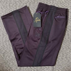 XS Dark Purple Straight Needles Track Pants