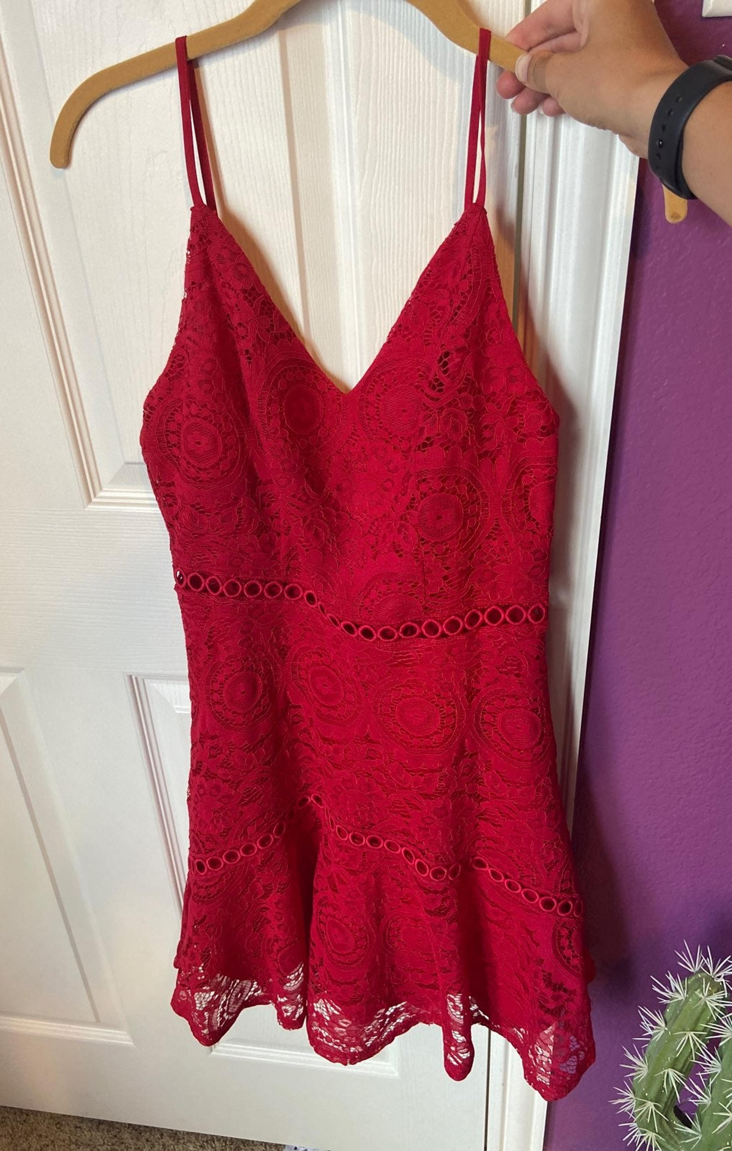 Francescas red dress