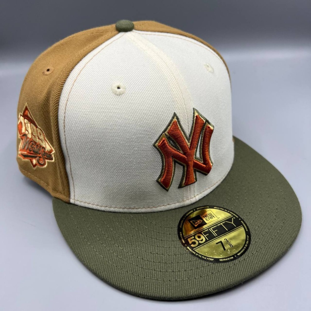 New York Yankees Hat Men 7 3/8 White World Series 59Fifty New Era Fitted Cap