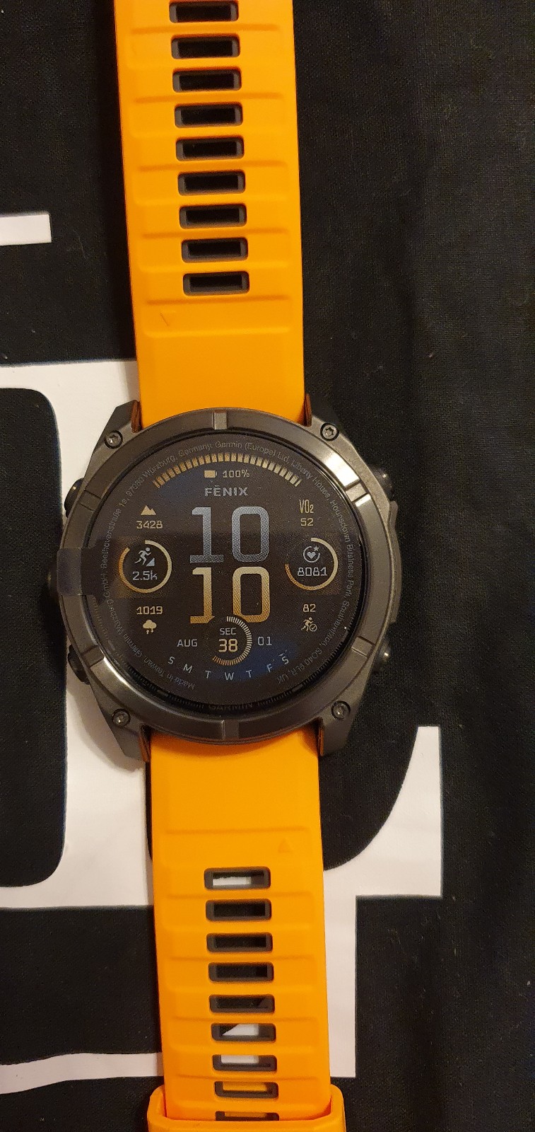 Garmin fēnix 8 51mm Amoled Sapphire Gray DLC Titanium -Spark Orange band
