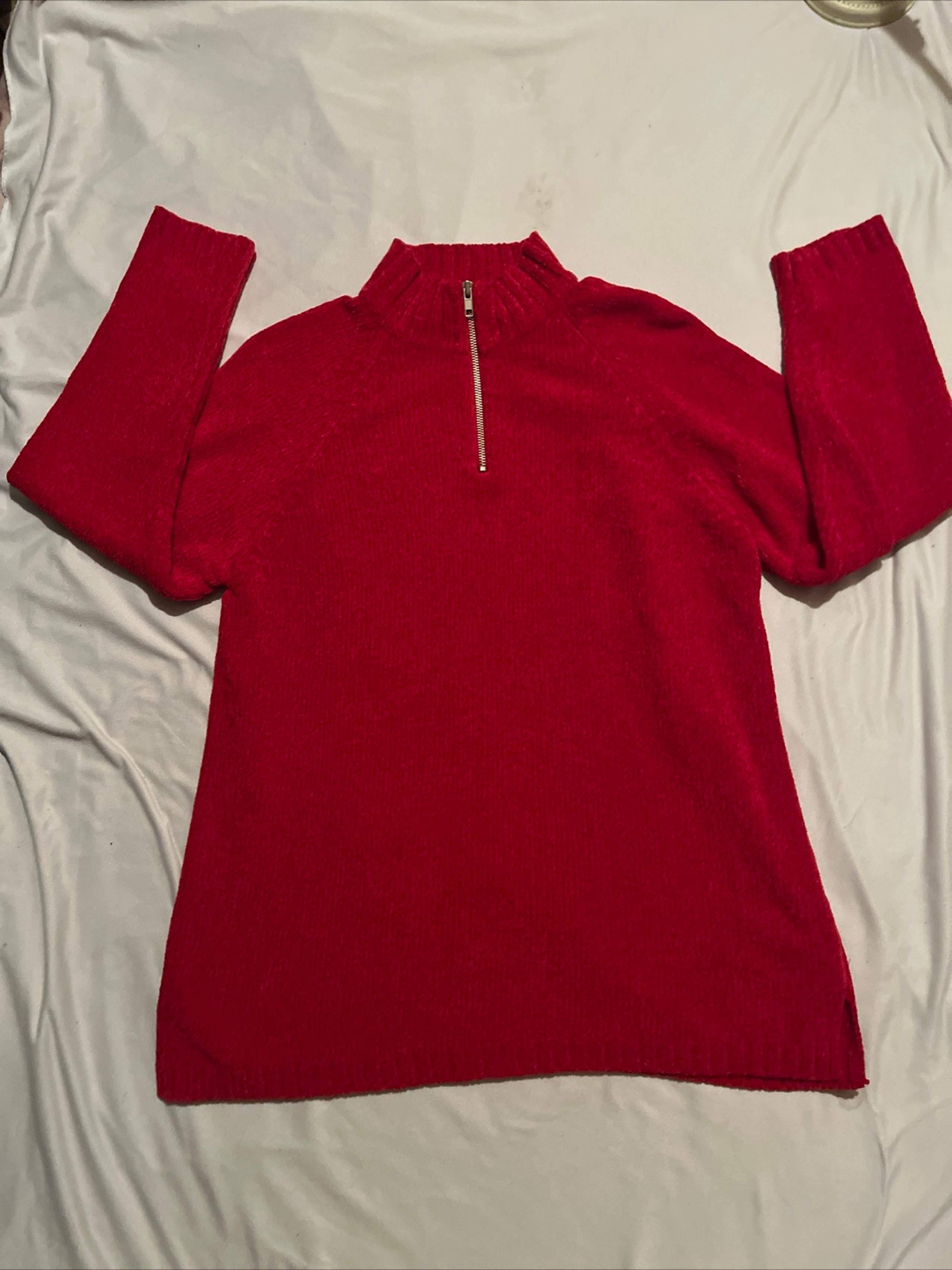Vtg Jennifer Moore petite women’s pullover sweater red size M