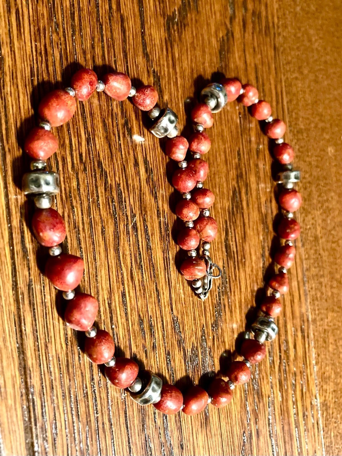 Silpada sterling red sponge coral necklace
