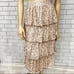 Miss Selfridge Sequin Tiered Midi Skirt in blush-Pink - Size 12