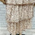 Miss Selfridge Sequin Tiered Midi Skirt in blush-Pink - Size 12