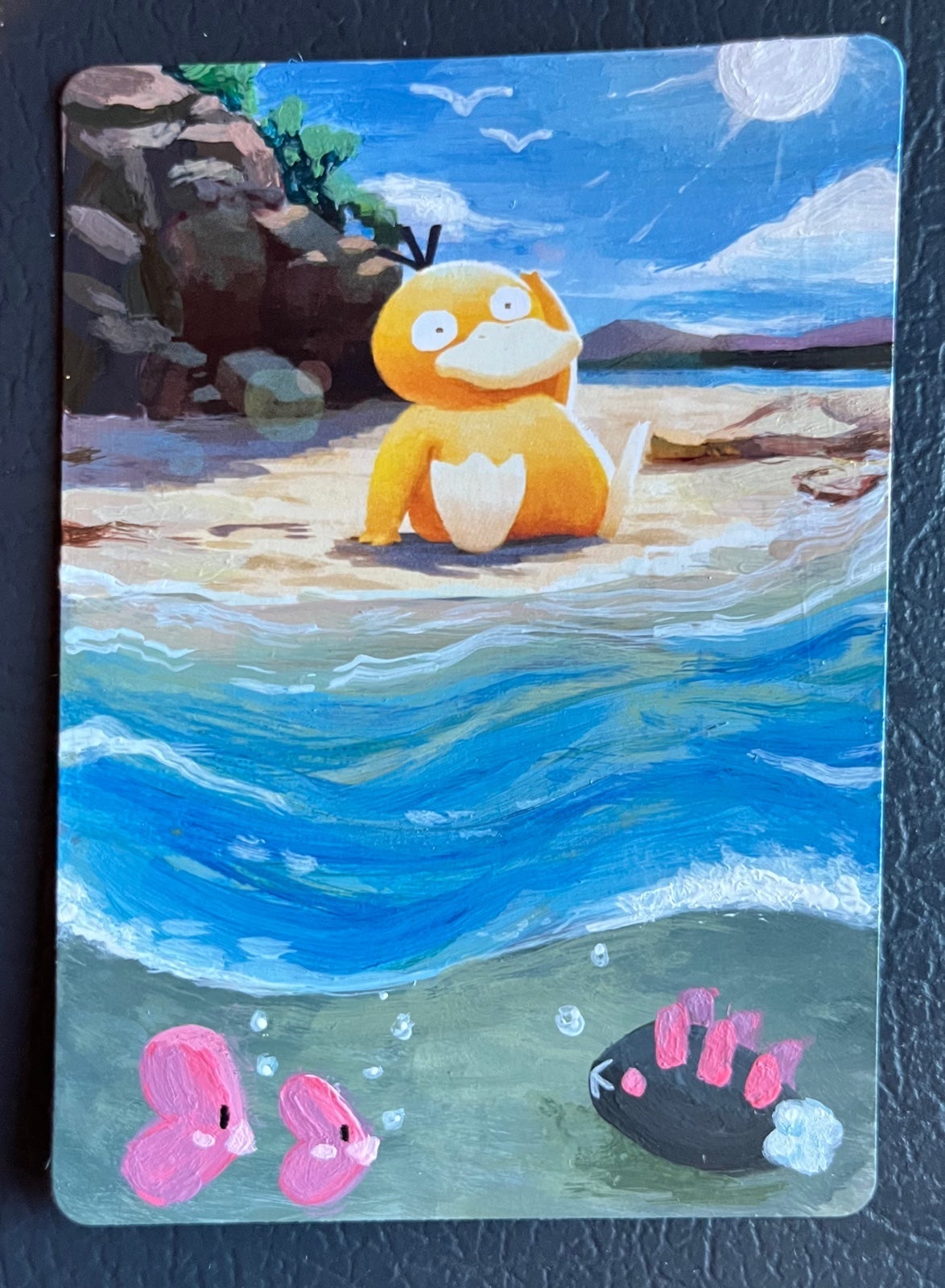 Psyduck Painted Pokemon Card Alter