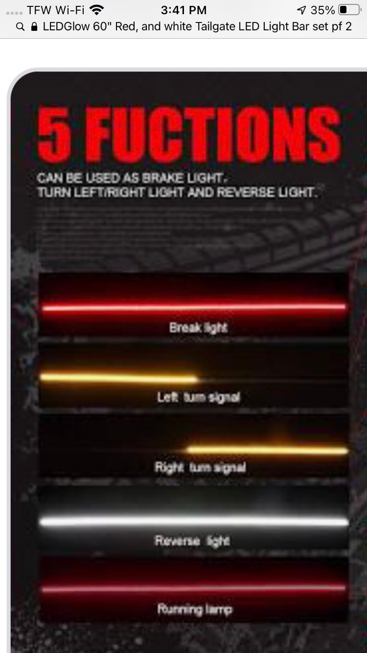 LED lights with trailer hook up
