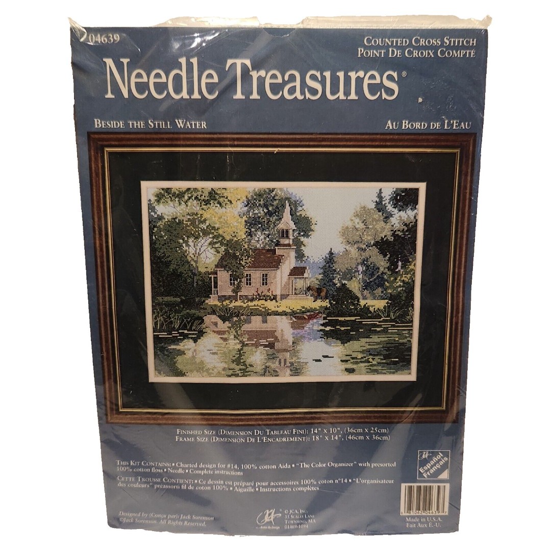 Needle Treasures Counted Cross Stitch BESIDE THE STILL WATER 04639 Church NEW