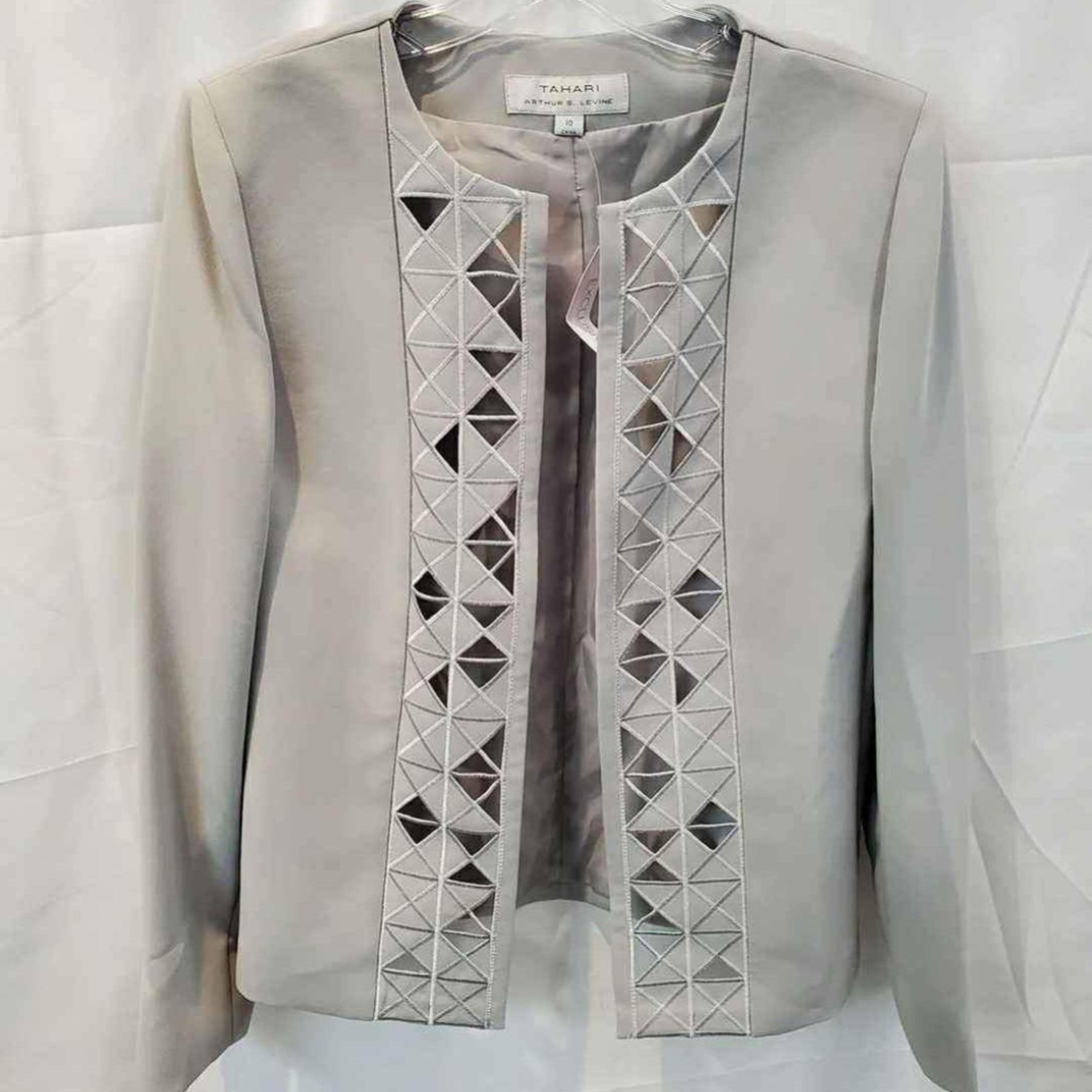 NEW Tahari Arthur S Levine Long Sleeve Blazer Jacket Coat Women's Size 10