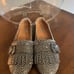 Fitflop Allegro Dotted Fringe Slip On Loafers Sz 6 Snake Print Leather Flats