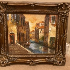 Framed painting