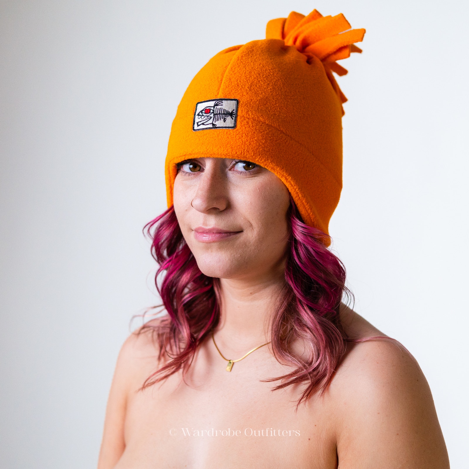 RARE Vintage 90 Screamer Fleece Snowboarding Ski Hat Pom-Pom