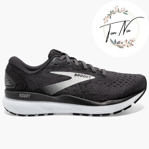 NWT BROOKS Women's Ghost 16 Shoes| Black/Grey/White Sz: 9.0 Medium