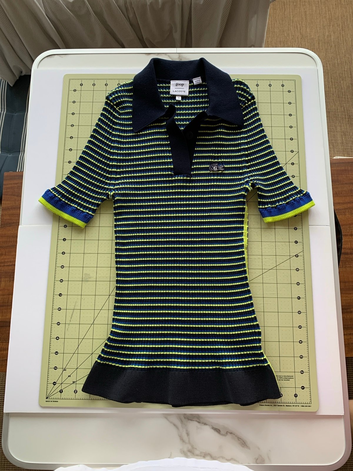 GOOP x Lacoste Polo Sweater Marine/Marina Lime