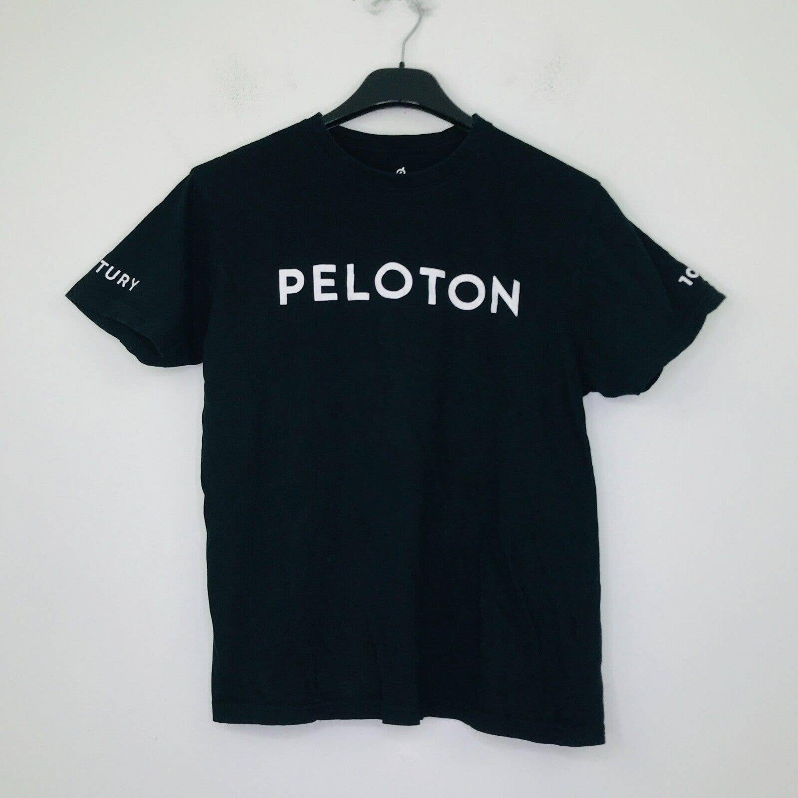 Peloton Women's XS T-Shirt Black Logo Graphic Short Sleeve Crew Neck Tee L29