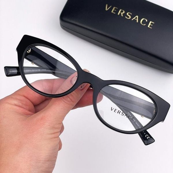 Versace VE3282 GB1 Eyeglasses Black Cat Eye Women