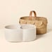 Hearth & Hand Natural Woven Scalloped Baby Diaper Caddy
