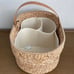 Hearth & Hand Natural Woven Scalloped Baby Diaper Caddy