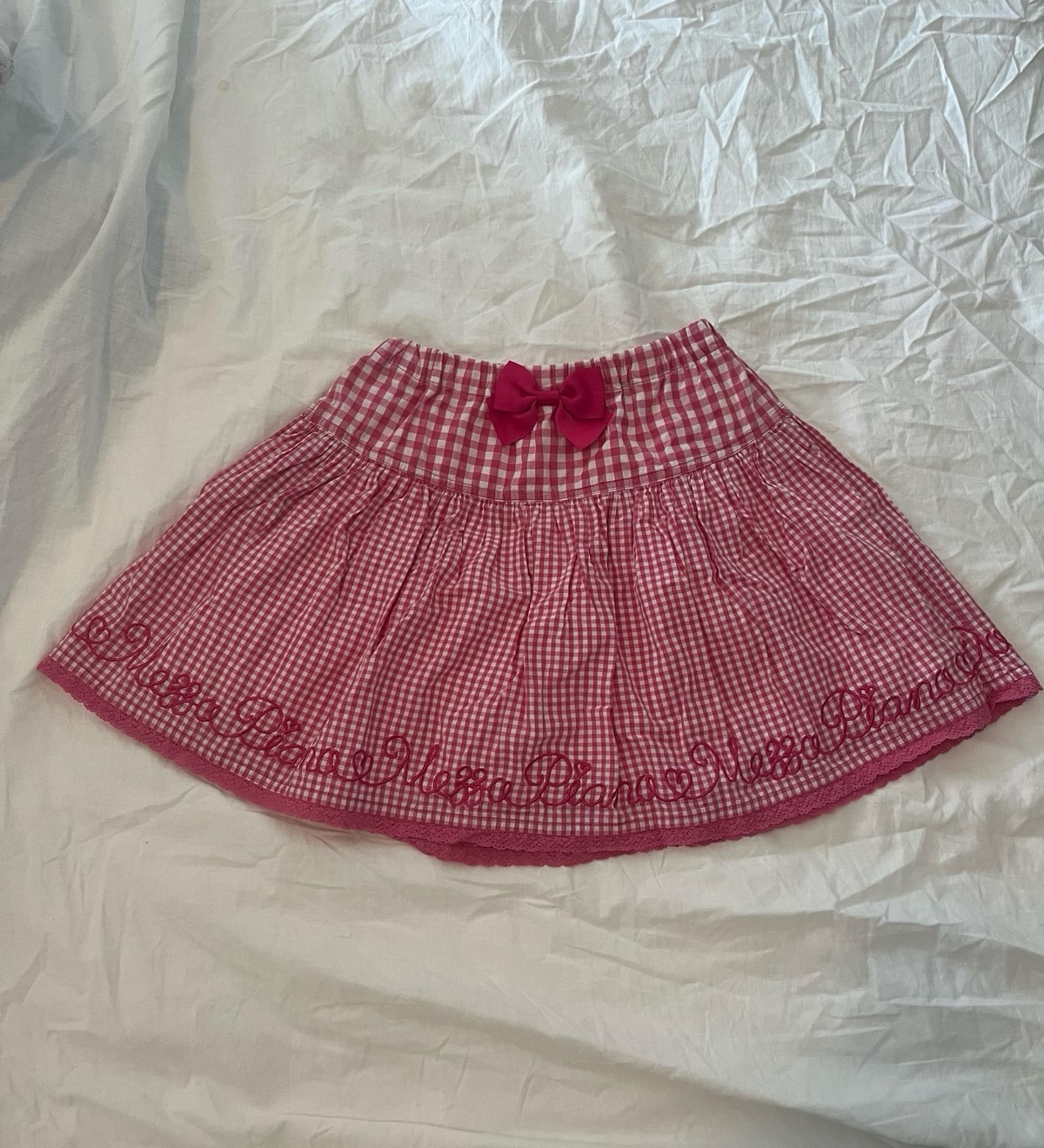 mezzo piano pink gingham skirt