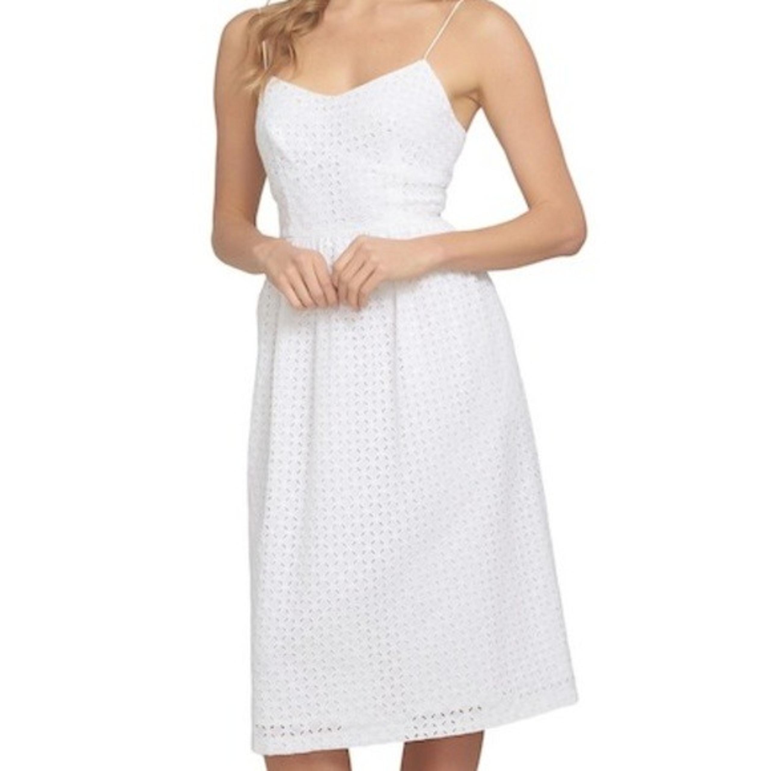 CeCe Aurora Eyelet Midi Dress