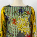 Johnny Was Silk Printed Shift Mini Dress Tunic Coverup Long Sleeve Sheer XS