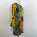 Johnny Was Silk Printed Shift Mini Dress Tunic Coverup Long Sleeve Sheer XS