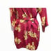 Vintage Victoria’s Secret Crown Label Floral Robe Cranberry and Gold Sz M