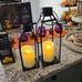 NEW 2 Decor Modern Farmhouse Lantern Decor( Black Metal Candle Lanterns