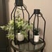 NEW 2 Decor Modern Farmhouse Lantern Decor( Black Metal Candle Lanterns