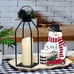 NEW 2 Decor Modern Farmhouse Lantern Decor( Black Metal Candle Lanterns