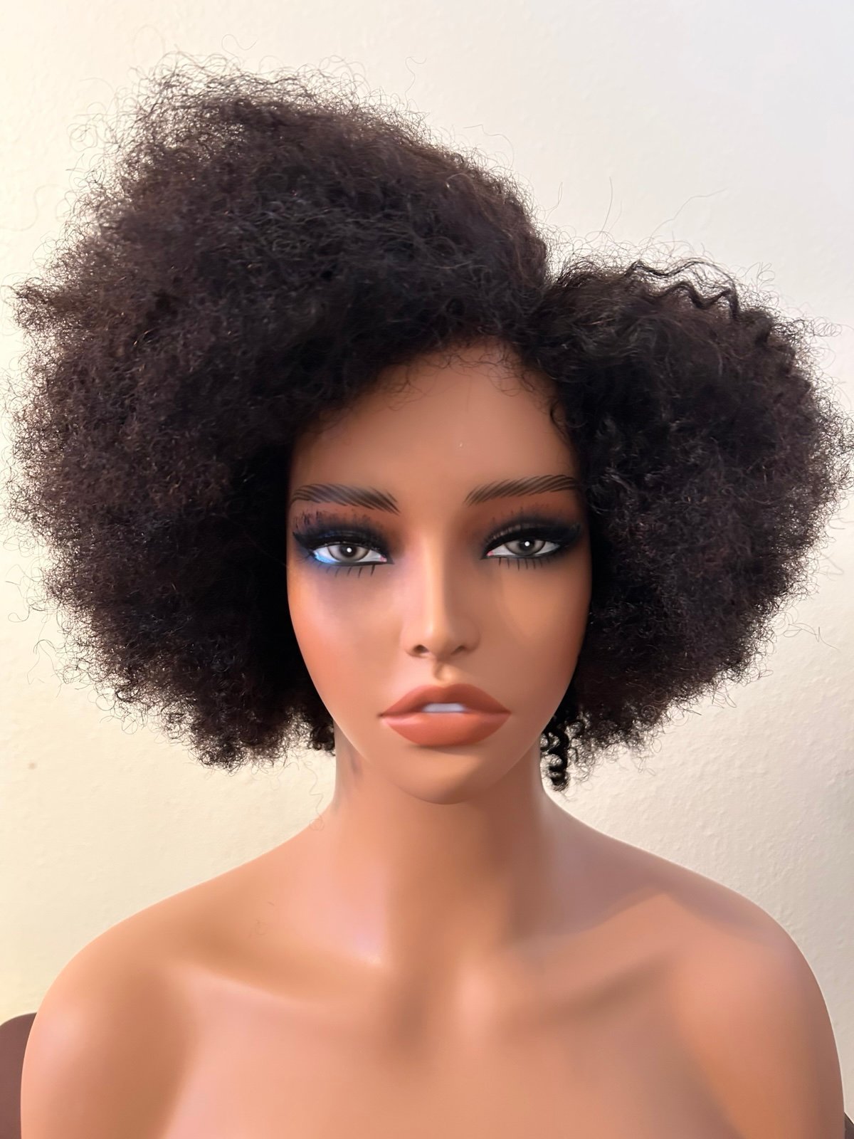 LuvMe 100% Human Hair Left Side Part Afro Wig