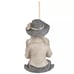 Girl Statue Fisher Woman Medium Gray Garden Female Resin Sculpture Figurine