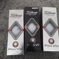 3 boxes of titleist pro v1x & pro v1 gol