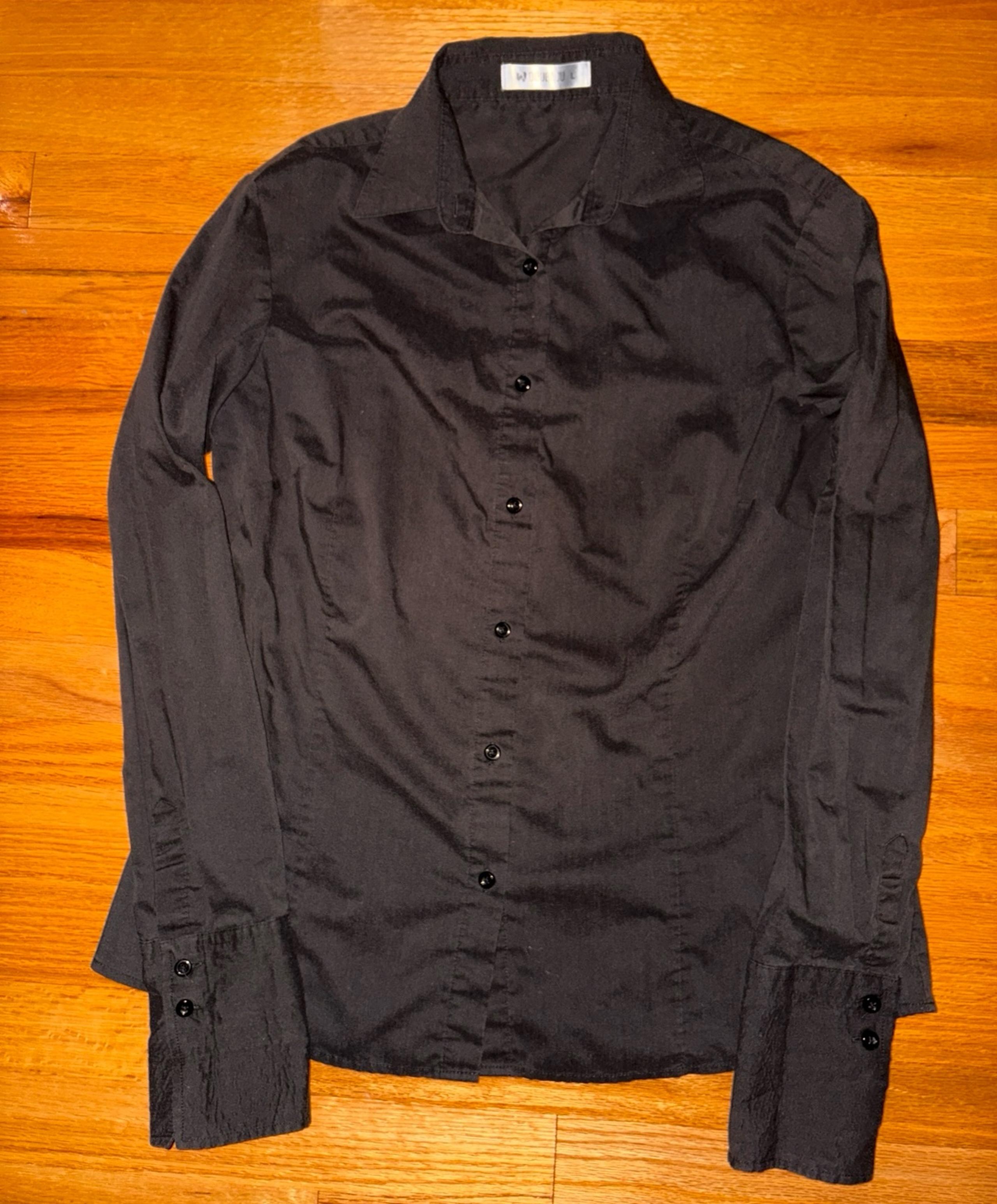Doublju Black Button-up Dress Shirt